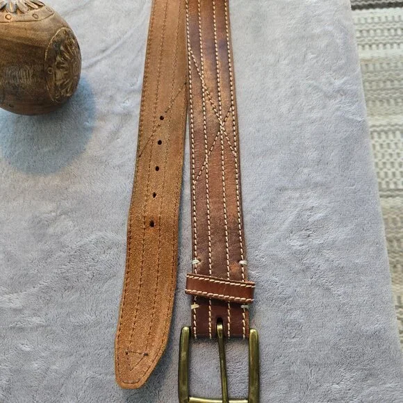 Lucky Brand leather belt brown men 34 waist - Picture 5 of 6